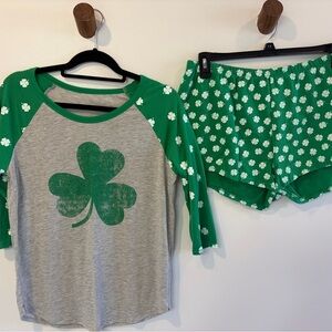 Grayson Threads Gray Tee with Green Accents ☘️